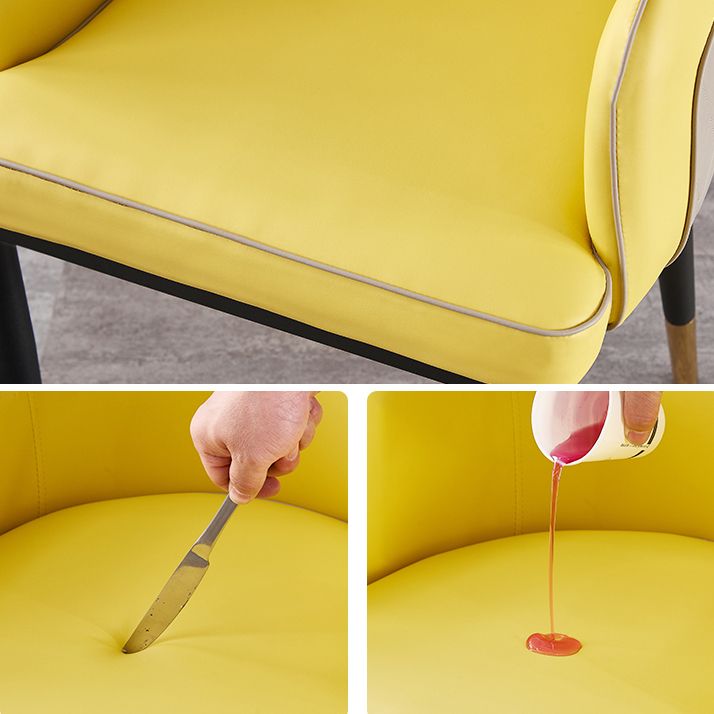 Contemporary Style Dining Side Chair Kitchen Arm Chair with Metal Legs Clearhalo ' kitchen&dining_furn' 'Dining Chairs' 'Dining Tables & Seating' 'dining_chair' 'furn' 'furn_dining_chair' 'Furniture' 'furniture_dining_chair' 'Kitchen & Dining Furniture' 'kitchen' 1200x1200_f144ef31-23a0-4d2a-93cc-90b35455cb03