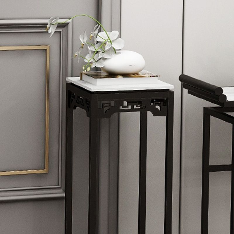 Mesa de mármol de 31.5 "de altura Mesa de acento de 1 estante para la consola para Hall