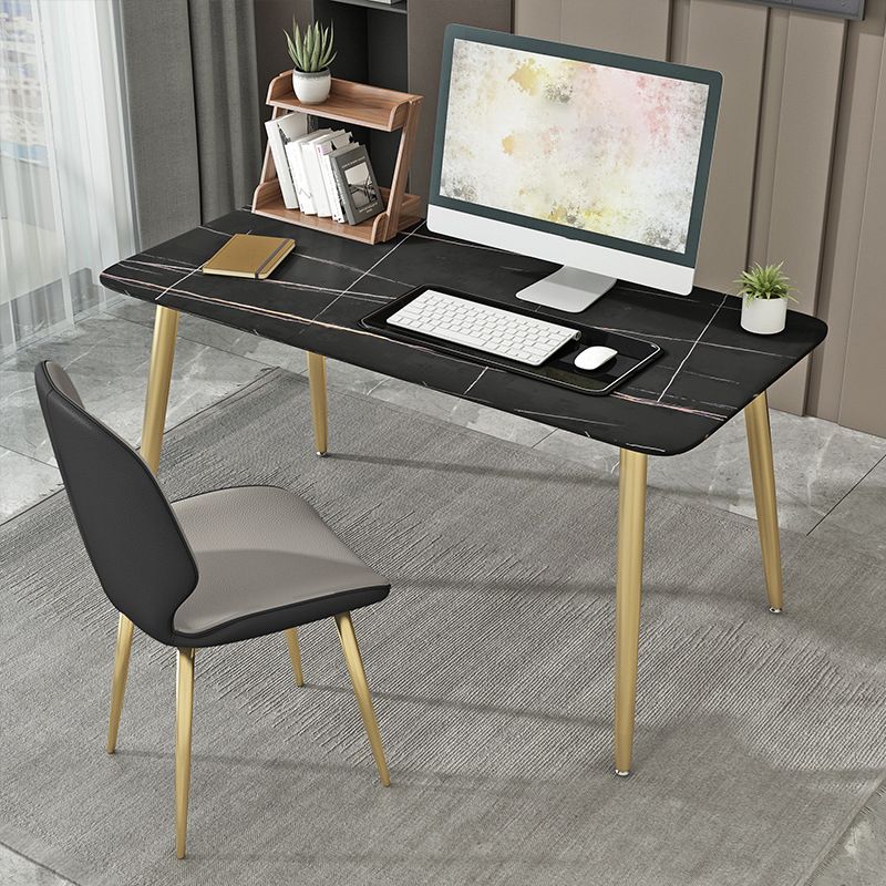 Modern Stone Office Desk 29.53 "Tall Parsons Base Writing Desk