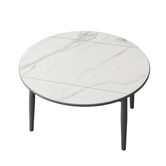 Kitchen Modern Sintered Stone Dining Table of Traditional Height with Space-Saving Dining Room Sets Clearhalo 'Dining Room Sets' 'Dining Tables & Seating' 'dining_room_set' 'furn' 'furn_dining_room_set' 'Furniture' 'furniture_dining_room_set' 'Kitchen & Dining Furniture' 'kitchen&dining_furn' 'kitchen' 1200x1200_f149b411-b640-40fa-8d73-1af5787d39fb