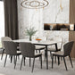 Contemporary Style Sintered Stone Dining Table Rectangular 4 Legs Table in White Clearhalo ' dining_table' 'Dining Tables & Seating' 'Dining Tables' 'furn' 'furn_dining_table' 'Furniture' 'furniture_dining_table' 'Kitchen & Dining Furniture' 'kitchen&dining_furn' 'kitchen' 'kitchen_dining_table' 1200x1200_f14a424a-e2fc-4f29-8056-e4e353e466eb