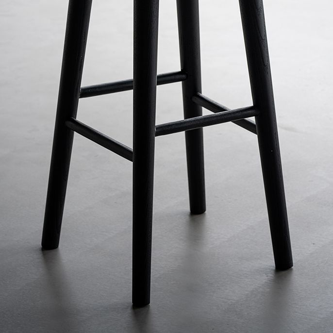 Modern Style Black Bar Stool Solid Wood Bar Stools for Dining Room