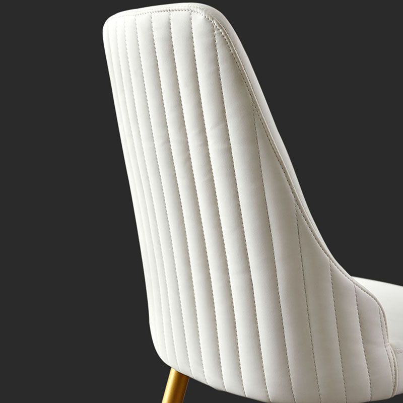 Scandinavian Style Solid Back Armless Dining Chair Upholstered Dining Side Chair Clearhalo ' kitchen&dining_furn' 'Dining Chairs' 'Dining Tables & Seating' 'dining_chair' 'furn' 'furn_dining_chair' 'Furniture' 'furniture_dining_chair' 'Kitchen & Dining Furniture' 'kitchen' 1200x1200_f14bd0ba-64b9-4cc6-a9a9-99d2e12ef5c3