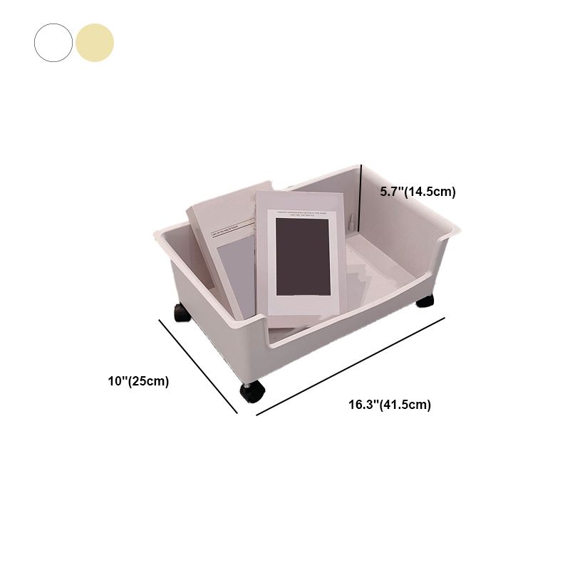 Modern & Contemporary Shelf Bookcase  Plastic/Acrylic Bookshelf with Caster