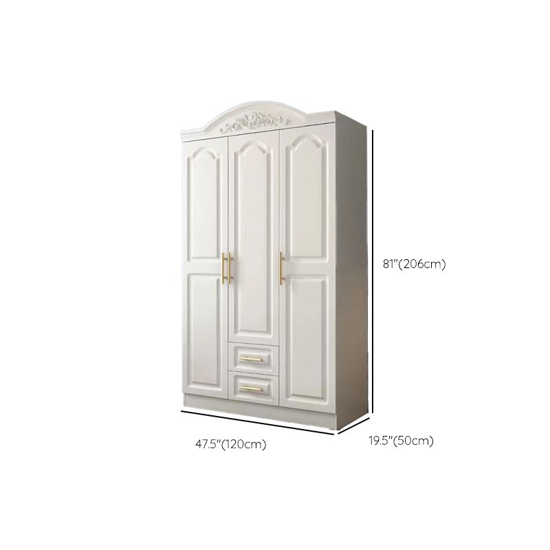 French Country Wardrobe Armoire White Wooden Wardrobe Cabinet Clearhalo 'Armoires & Wardrobes' 'armoires_wardrobes' 'Bedroom Furniture' 'furn' 'furn_armoires_wardrobes' 'Furniture' 1200x1200_f14d3646-1c27-4968-a175-6b91321ef4fd