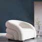 Velvet Barrel chaise 33,85 "Armoiries de large Chaise incluse pour le salon