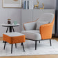 Modern Armchair Solid Color Pillow Back Basic Four Legs Chair Clearhalo 'Accent Chairs' 'accent_chairs' 'Chairs & Seating' 'furn' 'furn_accent_chairs' 'Furniture' 'Living Room Furniture' 1200x1200_f15057ae-79df-452f-9016-2933e6b057aa