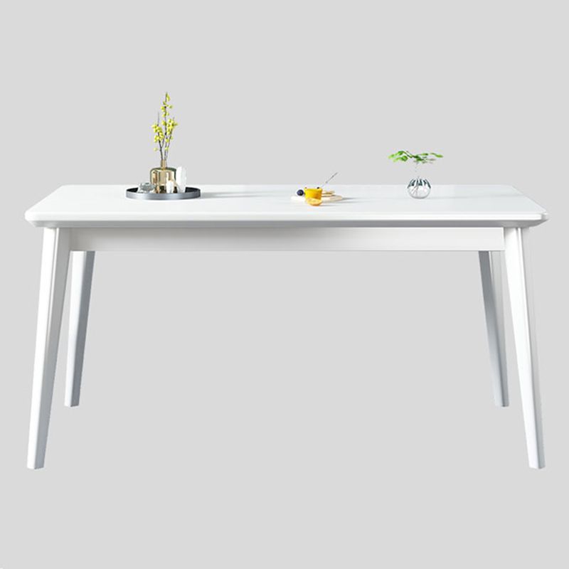 Minimalist Solid Wood Rectangle Shape Dining Table Kitchen Dining Table with 4 Legs Base Clearhalo ' dining_table' 'Dining Tables & Seating' 'Dining Tables' 'furn' 'furn_dining_table' 'Furniture' 'furniture_dining_table' 'Kitchen & Dining Furniture' 'kitchen&dining_furn' 'kitchen' 'kitchen_dining_table' 1200x1200_f15077a3-c66e-4e11-9802-8b2f3ce33a47