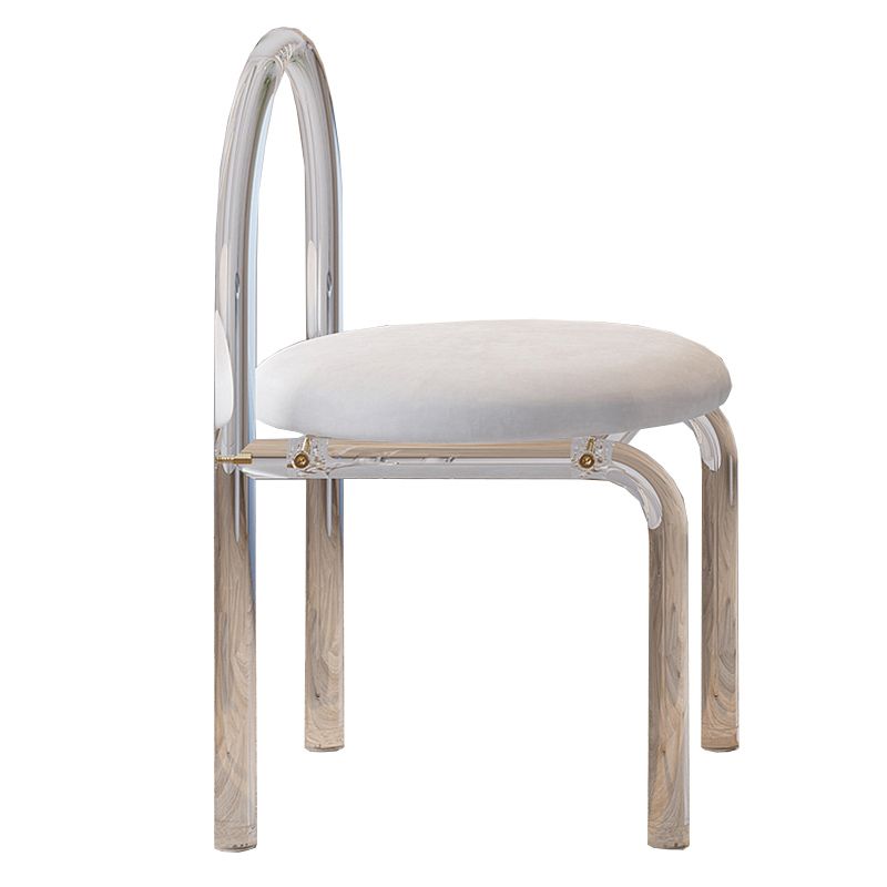 Set da pranzo in pietra bianca con sedie acriliche 1/2/5/7 PC set di dinette moderne