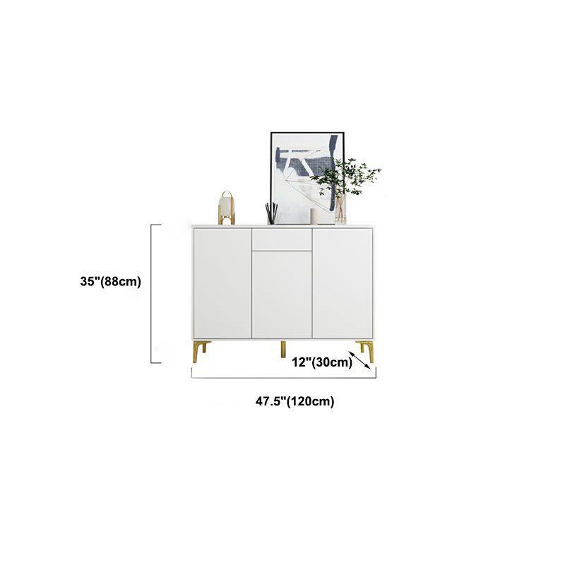 Glam Style Sideboard White Wooden Buffet Stand for Dining Room Clearhalo 'buffet_sideboard' 'Buffets & Sideboards' 'furn' 'furn_buffet_sideboard' 'Furniture' 'Kitchen & Dining Furniture' 1200x1200_f1511c7b-b366-497b-96b2-e601d0a8772e