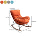 Silla de ocio Velvet Pure Color Rocker Rocker Silla con otomana