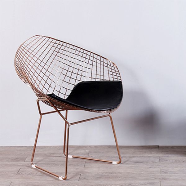 Scandinavian Armless Dining Chairs Upholstered Dining Side Chairs with Metal Legs Clearhalo ' kitchen&dining_furn' 'Dining Chairs' 'Dining Tables & Seating' 'dining_chair' 'furn' 'furn_dining_chair' 'Furniture' 'furniture_dining_chair' 'Kitchen & Dining Furniture' 'kitchen' 1200x1200_f153229b-4021-48d9-8873-8f576d39add4