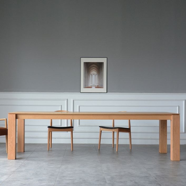 Rectangle Dining Table Modern Solid Wood Fixed Table with 4 Legs Clearhalo ' dining_table' 'Dining Tables & Seating' 'Dining Tables' 'furn' 'furn_dining_table' 'Furniture' 'furniture_dining_table' 'Kitchen & Dining Furniture' 'kitchen&dining_furn' 'kitchen' 'kitchen_dining_table' 1200x1200_f1543f25-7844-4e83-b059-1443a8da67de