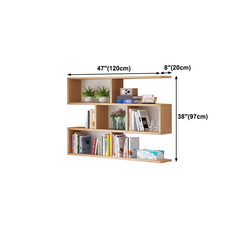 Solid Wood Bookshelf Contemporary Style Wall Mounted Bookcase for Office Home Clearhalo 'Bookcases' 'furn' 'furn_bookcases' 'Furniture' 'furniture_bookcases' 'Office Furniture' 1200x1200_f1545d36-171d-4dcb-99a7-bd4416c016bf