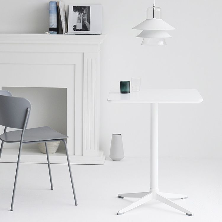 Metal Industrial Square Dining Table Solid Wood Top Table with Pedestal Clearhalo ' dining_table' 'Dining Tables & Seating' 'Dining Tables' 'furn' 'furn_dining_table' 'Furniture' 'furniture_dining_table' 'Kitchen & Dining Furniture' 'kitchen&dining_furn' 'kitchen' 'kitchen_dining_table' 1200x1200_f15554f9-635c-4386-b839-67489969781a
