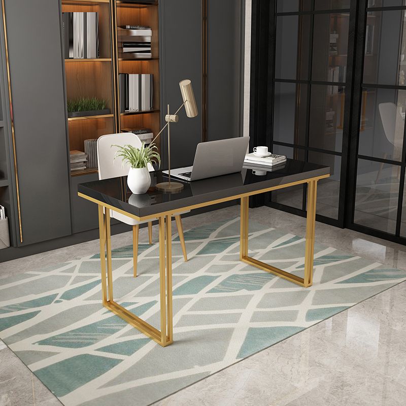 Modern Rectangle Office Desk Wooden Writing Table with Sled Base Clearhalo 'furn' 'furn_office_desk' 'Furniture' 'Office Desks' 'Office Furniture' 'office_desk' 1200x1200_f155c736-87c2-4c11-9803-04dad54003ed