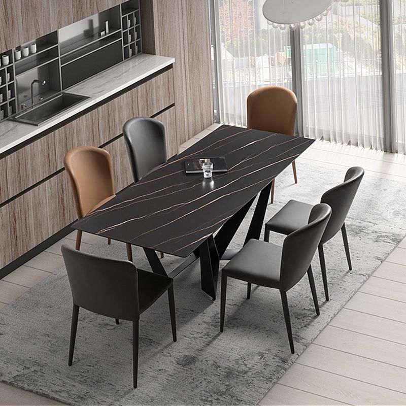 Faux Leather Kitchen Dining Armless Chair Upholstered Dining Chair Clearhalo 'Dining Chairs' 'Dining Tables & Seating' 'dining_chair' 'furn' 'furn_dining_chair' 'Furniture' 'Kitchen & Dining Furniture' 1200x1200_f1569d80-9ac7-4c30-9987-09ae95548cdd