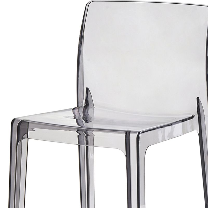 Contemporary Acrylic Low Back Armless Bar Stool with Footrest Clearhalo 'Bar Furniture' 'Bar Stools' 'bar_stools' 'furn' 'furn_bar_stools' 'Furniture' 'Kitchen & Dining Furniture' 1200x1200_f156cce1-5903-4632-955f-a550ccd64cc7