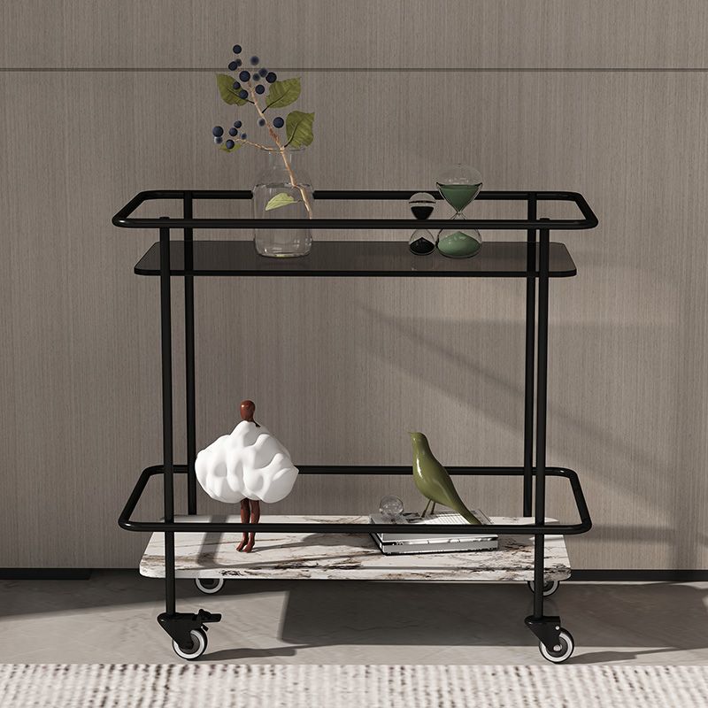 23.62" Tall 4 Legs Side Table Modernistic Metal Side End Snack Table Clearhalo 'Coffee & Accent Tables' 'End & Side Tables' 'end_side_tables' 'furn' 'furn_end_side_tables' 'Furniture' 'Living Room Furniture' 1200x1200_f1577f5f-19c7-4a92-a385-c1fcc9566fa7