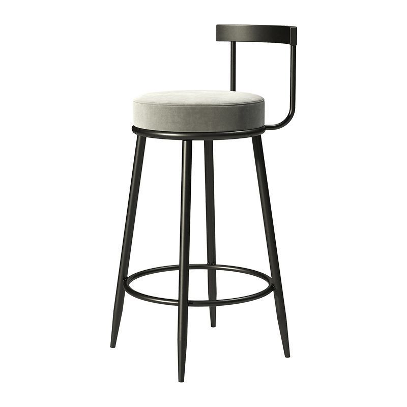 Modern Upholstered Barstool Metal 4 Legs Armless Bar Stool for Indoor(Set of 4) Clearhalo 'Bar Furniture' 'Bar Stools' 'bar_stools' 'furn' 'furn_bar_stools' 'furniture_bar_stools' 'Kitchen & Dining Furniture' 'kitchen&dining_furn' 'kitchen' 'kitchen_furn' Furniture' 1200x1200_f157f129-e4f0-481d-950d-24af163724e5