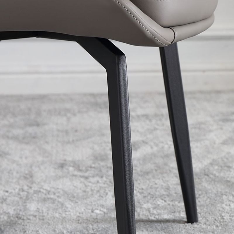 Contemporary Dining Chair Dining Arm Side Chairs for Kitchen with Metal Legs Clearhalo 'Dining Chairs' 'Dining Tables & Seating' 'dining_chair' 'furn' 'furn_dining_chair' 'Furniture' 'Kitchen & Dining Furniture' 1200x1200_f1589e55-759b-4ca0-a5d5-d33e43a135a4