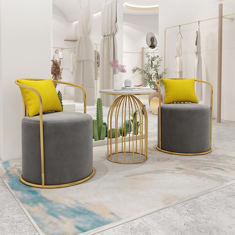 Glam Velvet Dining Room Chair Metal Dining Side Armless Chair for Restaurant Use