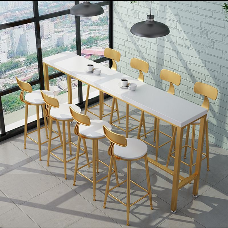 Pine Solid Wood Bar Height Table Glam Rectangle Indoor Bar Table Clearhalo 'Bar Furniture' 'Bar Tables' 'bar_tables' 'furn' 'furn_bar_tables' 'Furniture' 'Kitchen & Dining Furniture' 1200x1200_f15bac1f-b516-4133-baee-2efdb6ea21e7