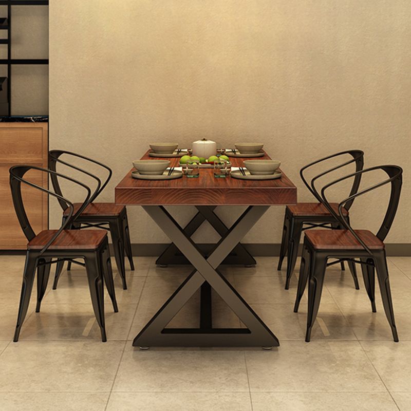 Set di tavoli da pranzo industriale 1/2/5 pezzi con mobili da cucina a base di metallo