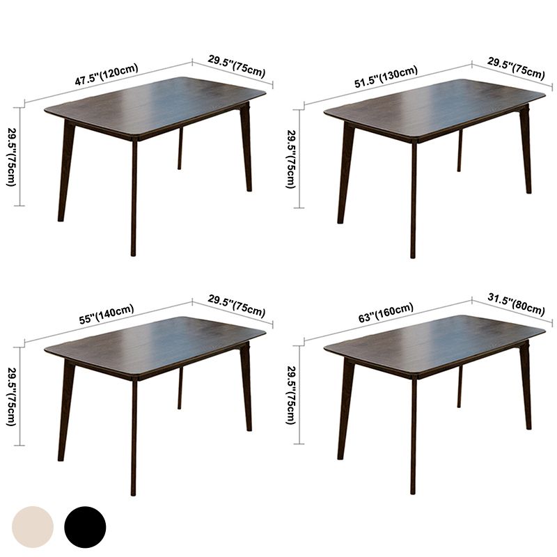 Rectangle Dining Table Modern Dinner Room Solid Wood Table with 4 Legs Base Clearhalo ' dining_table' 'Dining Tables & Seating' 'Dining Tables' 'furn' 'furn_dining_table' 'Furniture' 'furniture_dining_table' 'Kitchen & Dining Furniture' 'kitchen&dining_furn' 'kitchen' 'kitchen_dining_table' 1200x1200_f1605ced-364f-434a-98a8-94db21cd0643