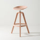 Scandinavian Swivel Bucket Bar Stool Plastic Armless Bar Stool with  with 3 Legs