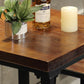 Industrial Square Solid Wood Bar Table Set 1/2/3/5 Pieces Counter Table with High Stools