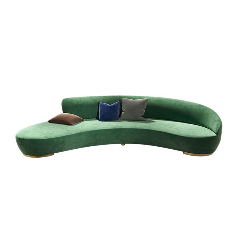 Zeitgenössischer Samtkrümmungssofa enger Rückenbohrerbote