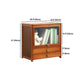 Brown Shelf Bookcase with Doors Standard Bookcase for Office