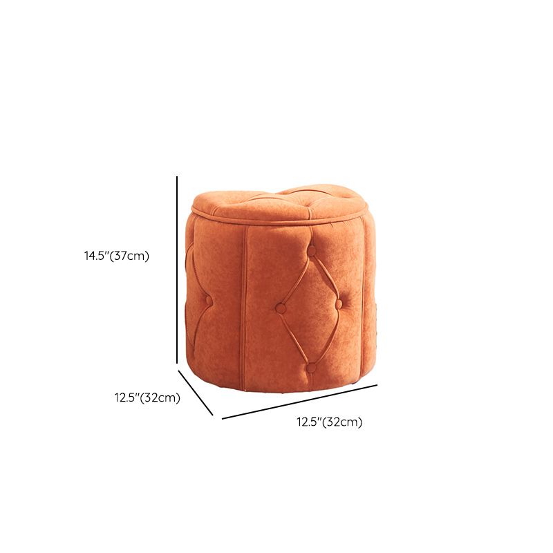 Orange Velvet Pouf Specialty Pouf Stain Resistant Indoor Pouf Clearhalo 'furn' 'furn_ottomans_poufs' 'Furniture' 'Living Room Furniture' 'Ottomans & Poufs' 'ottomans_poufs' 1200x1200_f164504f-3344-4dc2-a55a-fa4e214f4b69