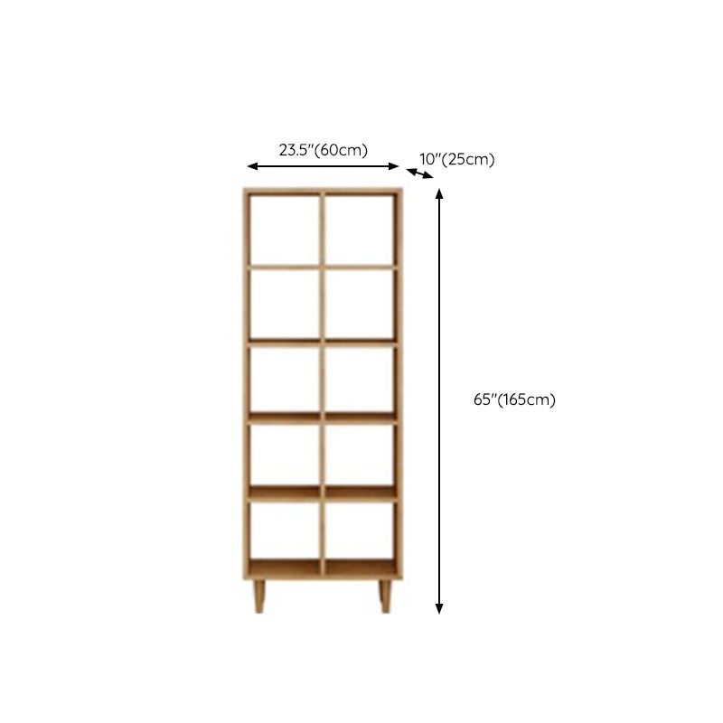 Modern Style Open Back Bookshelf Wooden Shelf Bookcase in Brown Clearhalo 'Bookcases' 'furn' 'furn_bookcases' 'Furniture' 'Office Furniture' 1200x1200_f164b00f-00e4-4e40-8066-01fb6329ab9c