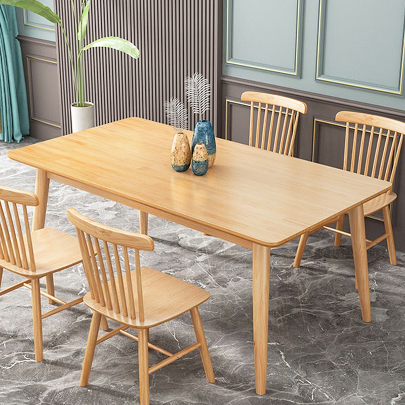 Modern Solid Wood Dining Table Brown Rectangle Table with 4 Legs for Home Use Clearhalo ' dining_table' 'Dining Tables & Seating' 'Dining Tables' 'furn' 'furn_dining_table' 'Furniture' 'furniture_dining_table' 'Kitchen & Dining Furniture' 'kitchen&dining_furn' 'kitchen' 'kitchen_dining_table' 1200x1200_f165489a-f1db-4048-8a64-0de929475de9