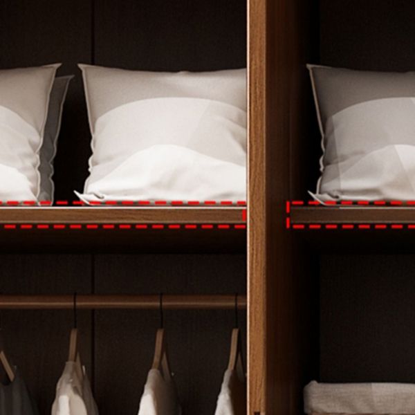 Armadio in legno massiccio di quercia contemporanea guardaroba multifunzionale