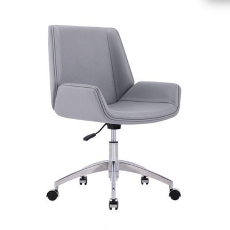 Mid Back Computer Desk Chair with Padded Arms Contemporary Office Chair with Metal Frame Clearhalo 'furn' 'furn_office_chair' 'Furniture' 'furniture_office_chair' 'Office Chairs' 'Office Furniture' 'office_chair' 1200x1200_f1668718-d00e-454d-83e5-cf4033abab4c