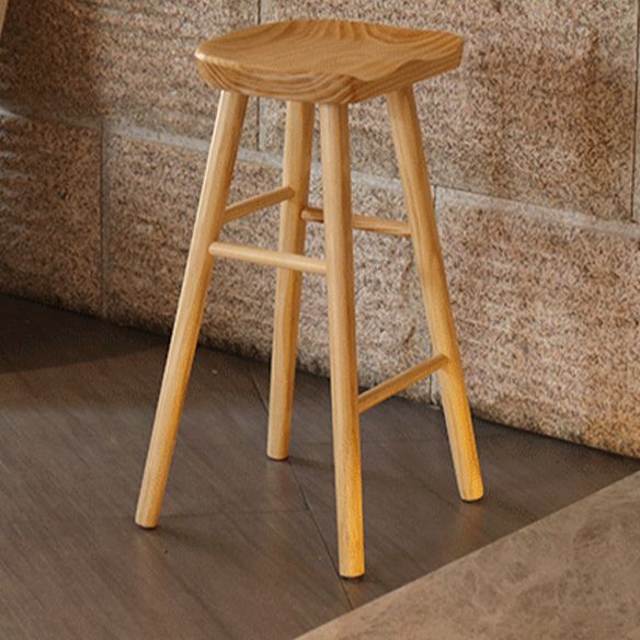 Modern Backless Counter Stool Armless Solid Wood Footrest Bar Stool Clearhalo 'Bar Furniture' 'Bar Stools' 'bar_stools' 'furn' 'furn_bar_stools' 'Furniture' 'Kitchen & Dining Furniture' 1200x1200_f167094f-a5d4-4483-934e-173269d202f3