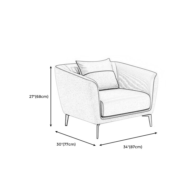 Canapé de canapé en cuir du dos serré contemporain pour 1/2/3 personnes