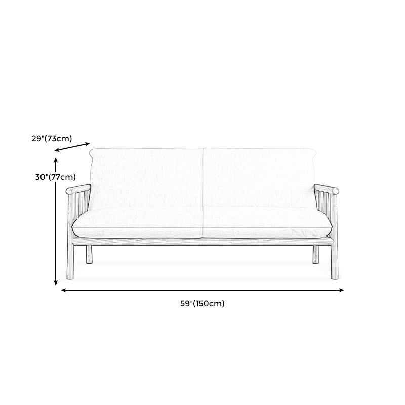 Farmhouse Faux Leather Cushions Sofa Standard Square Arm Settee with Wooden Frame Clearhalo 'furn' 'furn_sofas' 'Furniture' 'furniture_sofas' 'Living Room Furniture' 'Sofa' 'sofas' 1200x1200_f16ab0e9-cd50-422c-869f-09b3977eebd2