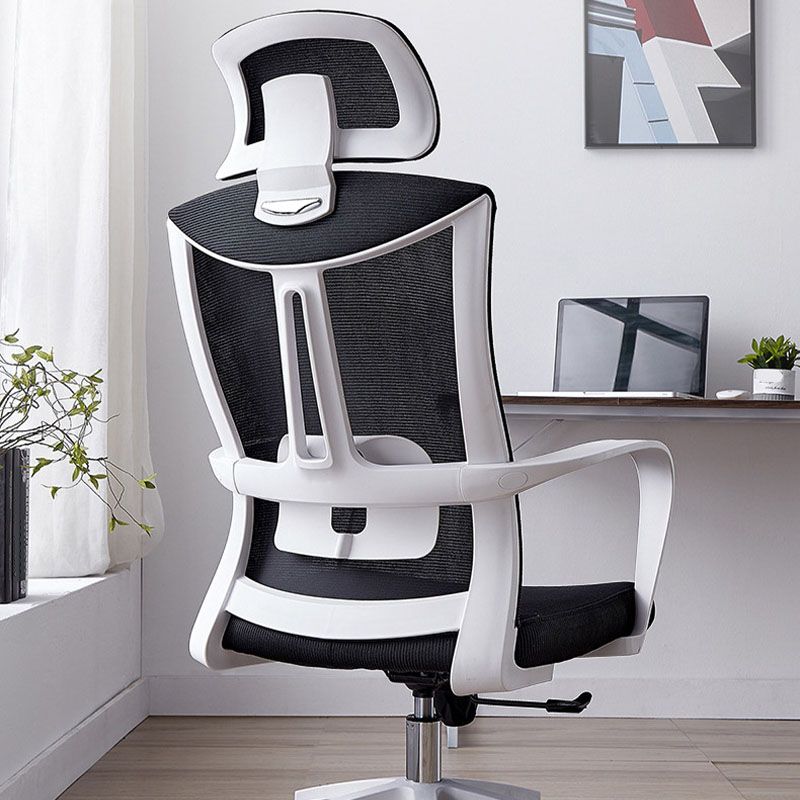 Modern Fixed Arms Desk Chair High-back Office Ergonomic Chair Clearhalo 'furn' 'furn_office_chair' 'Furniture' 'Office Chairs' 'Office Furniture' 'office_chair' 1200x1200_f16b6df1-e0ee-432c-8967-eb15eb9b7cba
