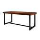 Industrial Style Rectangular Solid Wood Dining Table for Dining Room and Barbecue Shop