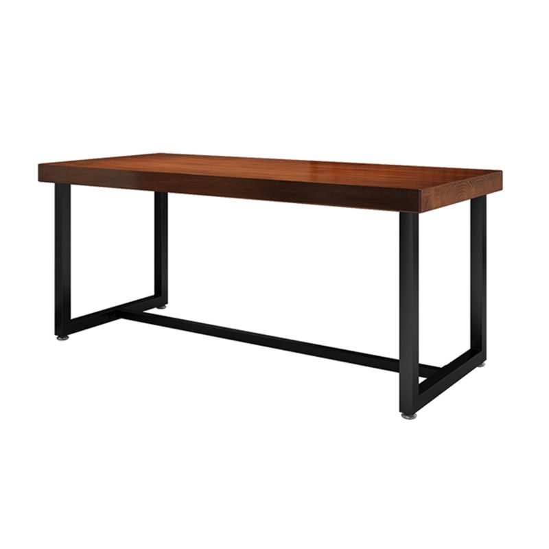 Industrial Style Rectangular Solid Wood Dining Table for Dining Room and Barbecue Shop