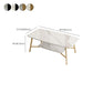 Table basse rectangulaire en ardoise, 4 pieds, 1 table de cocktail simple avec étagère de rangement