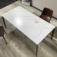 Stone Top Dining Table Rectangle Contemporary Table with 4 Legs in Black Clearhalo 'Dining Tables & Seating' 'Dining Tables' 'dining_table' 'furn' 'furn_dining_table' 'Furniture' 'furniture_dining_table' 'Kitchen & Dining Furniture' 'kitchen' 'kitchen_dining_table' 1200x1200_f16d7280-f2e4-4048-8041-e704e3a94729