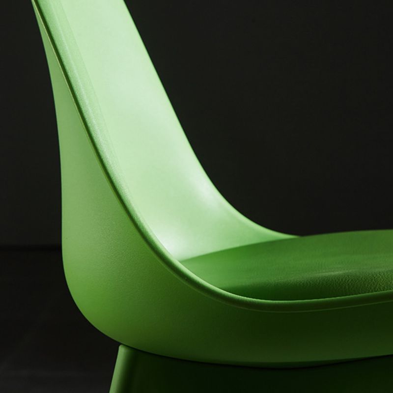 Nordic Style Armless Chair Plastic Upholstered Side Chair 16"x16"x32.6" Clearhalo 'Dining Chairs' 'Dining Tables & Seating' 'dining_chair' 'Furniture' 'furniture_dining_chair' 'Kitchen & Dining Furniture' 1200x1200_f16d82f0-9628-4e16-b85b-9fe27655ea43