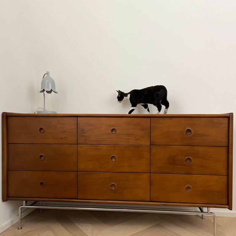 Commode moderne commode coffre en bois massif avec tiroirs 9/6/5