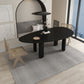 Oval Solid Wood Dining Table in Grey/Black Modern Table with 4 Legs for Restaurant Clearhalo ' dining_table' 'Dining Tables & Seating' 'Dining Tables' 'furn' 'furn_dining_table' 'Furniture' 'furniture_dining_table' 'Kitchen & Dining Furniture' 'kitchen&dining_furn' 'kitchen' 'kitchen_dining_table' 1200x1200_f16e5c53-8879-4e44-a17e-f8e8d5eb0004