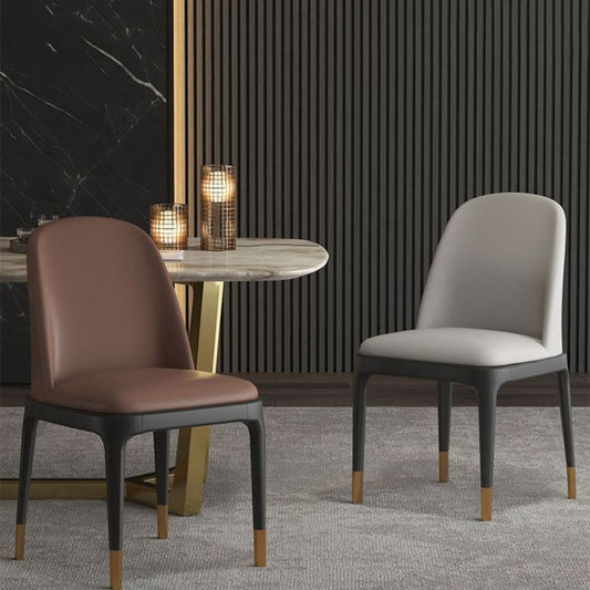 Plastic Side Chair Modern Style Windsor Back Armless Chair for Kitchen Use